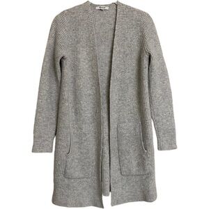 Madewell Gray Backstage Cardigan Sweater Merino Wool Alpaca Size XS Soft